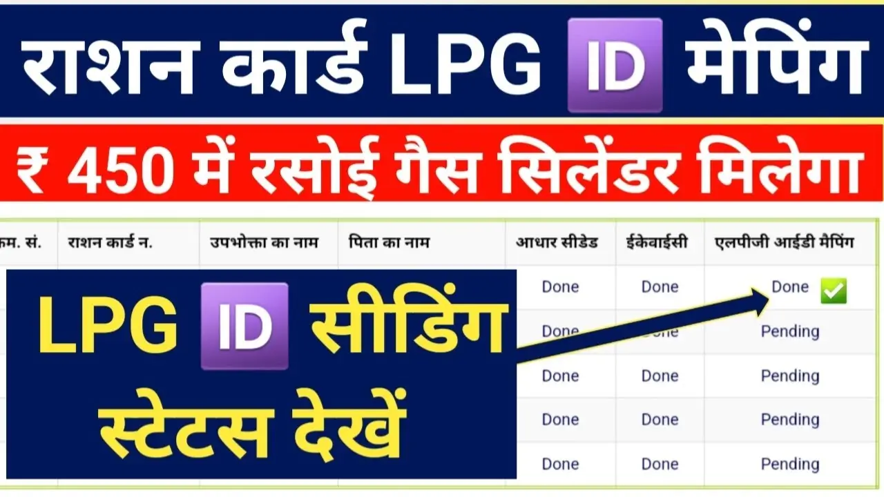 Ration Card in LPG ID Mapping Status