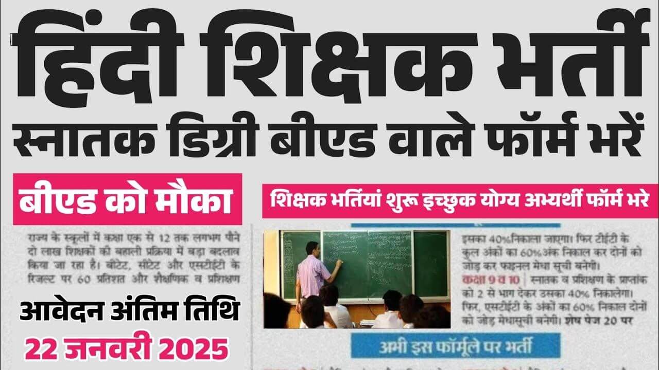 Hindi Teacher Reqruitment 2025