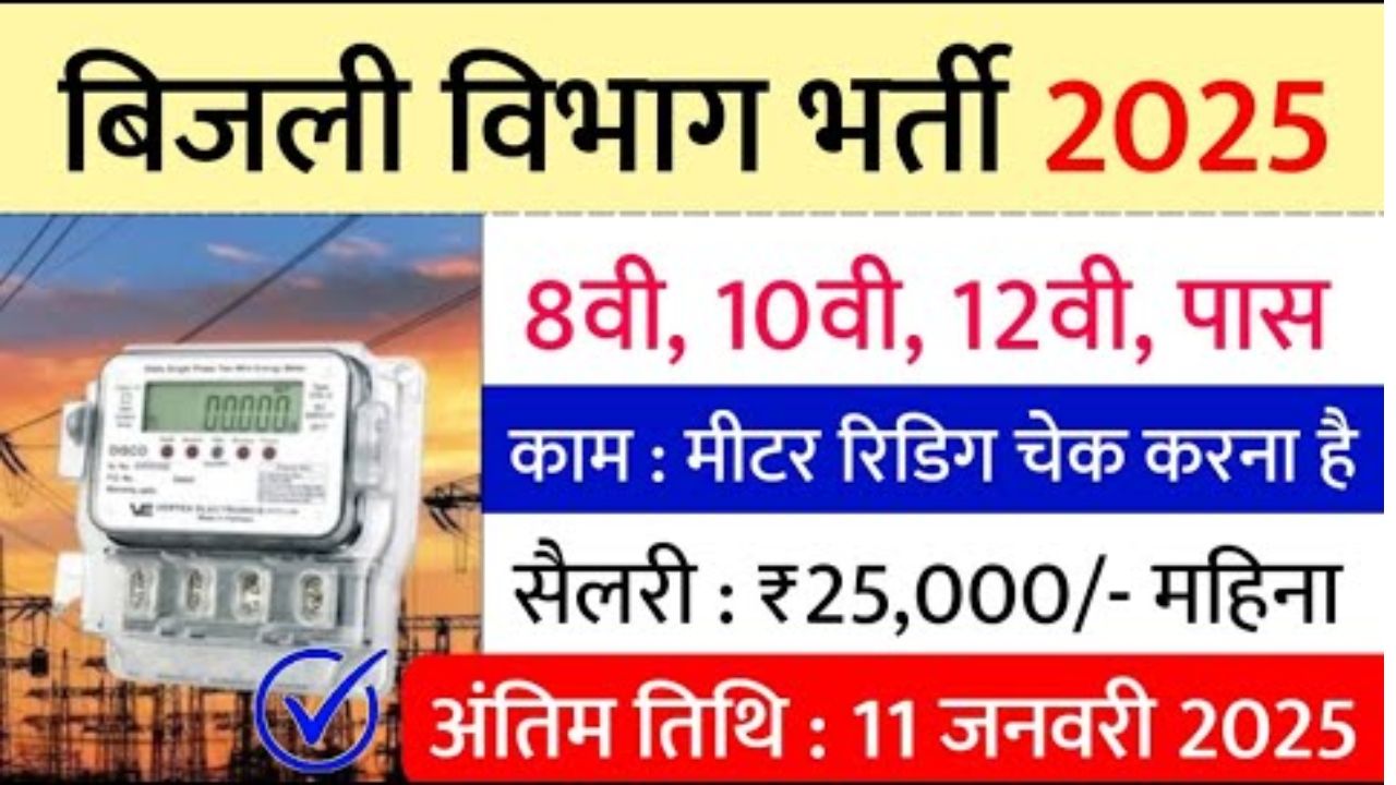 bijali vibhag requirement 2025