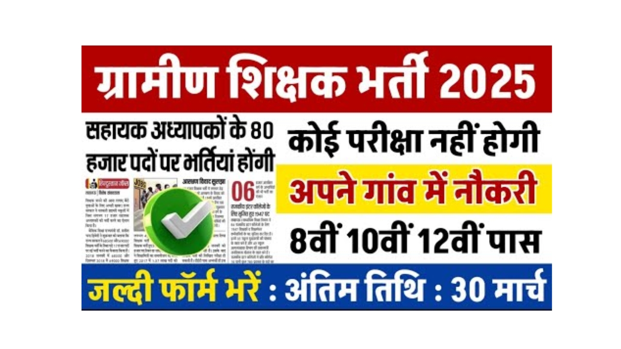 Gramin Shikshak Bharti 2025